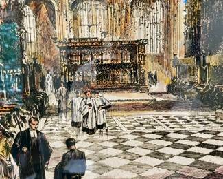 Great hand colored artist signed artwork