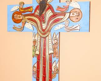 "Christ on the Cross with Angels"-Adelante Gallery-Scottsdale