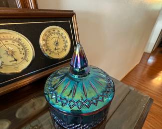 Vintage Indiana blue carnival glass