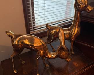 Vintage 1970’s brass deer