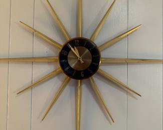 Mid century starburst clock