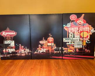 Las Vegas Wall Prints (3 Total - 58"H x 43"W each)