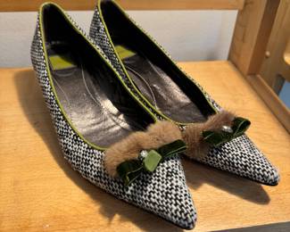 Women's Coach Tweed Kitten Heel Size 7-1/2