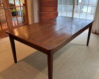 Crate & Barrel Rectangular Dining Table (42"W x 29-1/2"H x 75-1/2"L with 1 Leaf 24"L)