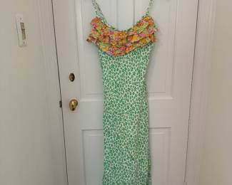 Women's Rixo x Target Green Animal Print Dress Size S