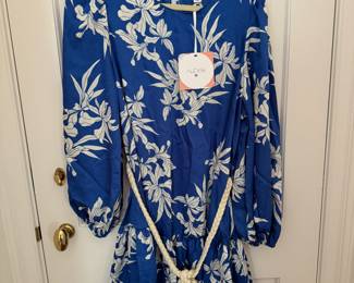Women's Alexis x Target Blue Floral Dress Size XL
