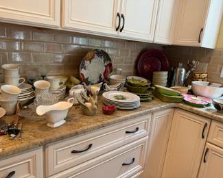 Collection of Plates, Dishes and Kitchenware