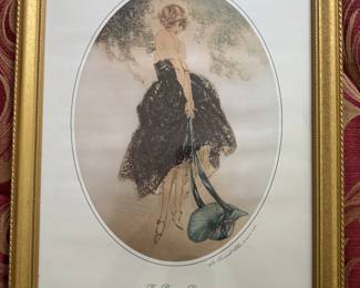 Framed "Le Bonnet Bleu" Print by Louis Icart