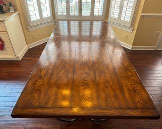 Theodore Alexander Rectangular Dining Table with Scroll Iron Base (42"W x 86"L x 30-1/2"H)