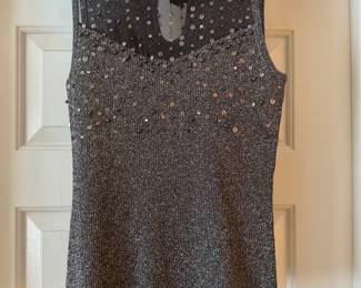 Women's Cable & Gauge Hadria Metallica Sleeveless Turtleneck Size S