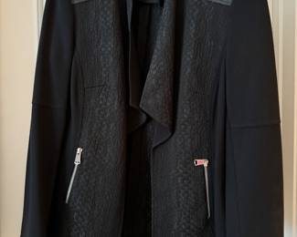 Women's Tahari Leather Shouldered Jacket Size 10