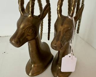 Brass Ram Head Bookends