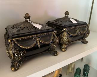 Vintage Brass Tea Caddies Made by OK Lighting