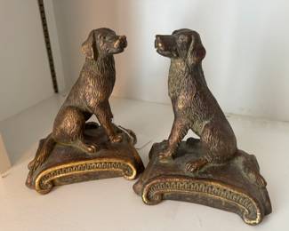 Brass Irish Setter Book Ends