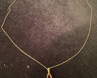 14K Gold Necklace & 14K Gold Pendant