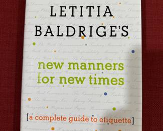 "New Manners for New Times" Autographed by Letitia Baldrige