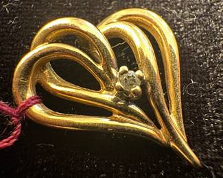 14K Gold Heart Pendant