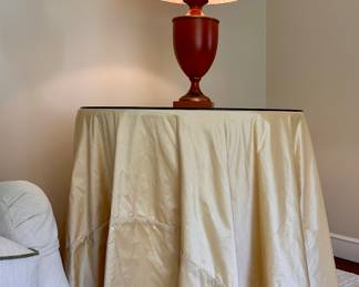 Free Form Table with Custom Tablecloth