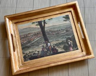 Vintage Painted Tray, Italy