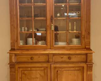 Rustic Display Cupboard with Bottom Storage