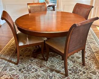 Restoration Hardware Table & 6 Caned Chairs