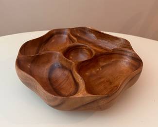 MCM Monkey Wood Chip & Dip Lazy Susan