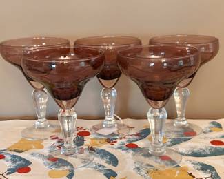 (5) Margarita Glasses