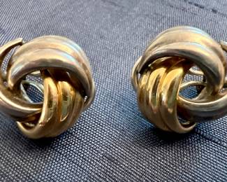 Tiffany & Co. 14K & Sterling Earrings