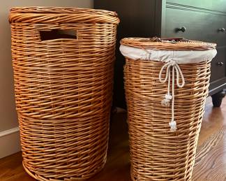 (2) Wicker Laundry Baskets