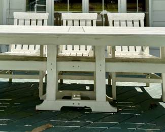 Seaside Coastal Furniture Table & 8 Armchairs