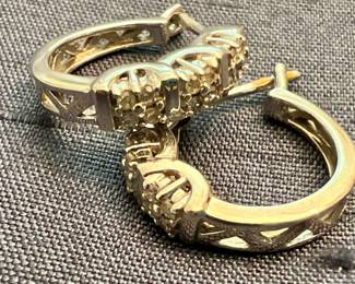 14K White Gold Earrings