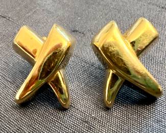 14K "X" Earrings