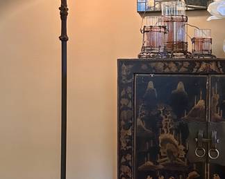 Floor Lamp with Ruffled Edge Shade