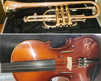 Musical instruments: Trumpet and Violin