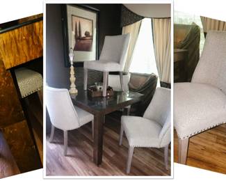 Modern dining table with 4 chairs