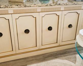 Beautiful DREXEL buffet / credenza with granite top and oodles of storage 