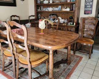 Retro dining table with 6 chairs $188 Thursday / $125 Friday