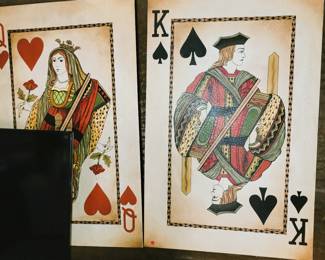 Giant playing card art (quality pieces). King sold. Queen available 