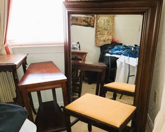Standing Mirror (large). 2 Sets of Recliner Tables (2 each)