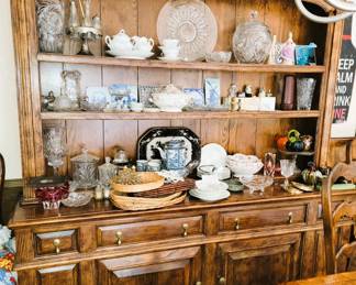Welch Cabinet - beautiful crystal and China (many unique pieces) 