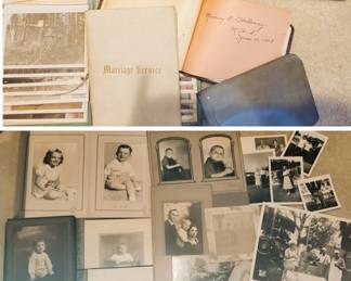 Antiquarian photographs and autograph books (1930s)