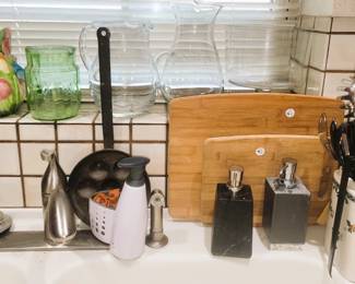 Kitchen utensils and pitchers