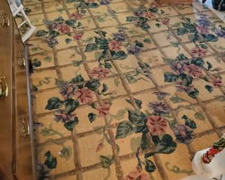 This rug is amazing. It is a weave that has been dyed in a floral pattern. Unique!