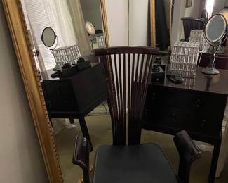 Large mirror and Art deco armchair (2 available)