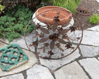 Cast Iron and ceramic art