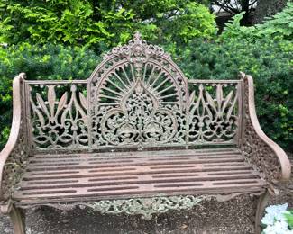 English iron bench