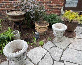Cement and Cast Iron planters