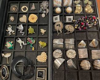 Sterling silver jewelry and vintage costume pieces