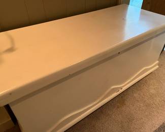 Painted cedar chest