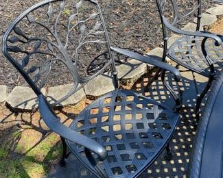 6 Woodard Black Cast Aluminum Chairs